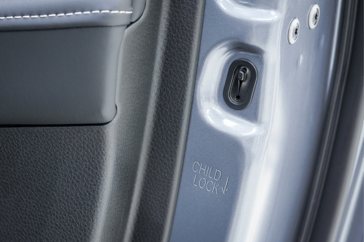child lock on the back doors of a car